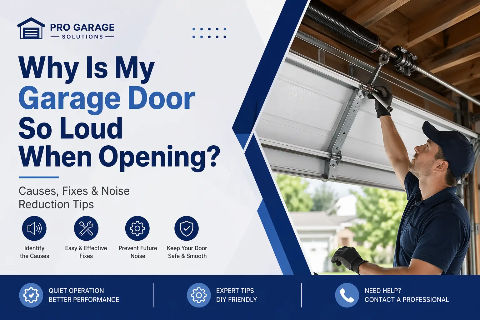 Why Is My Garage Door So Loud When Opening? Causes, Fixes & When to Call a Pro