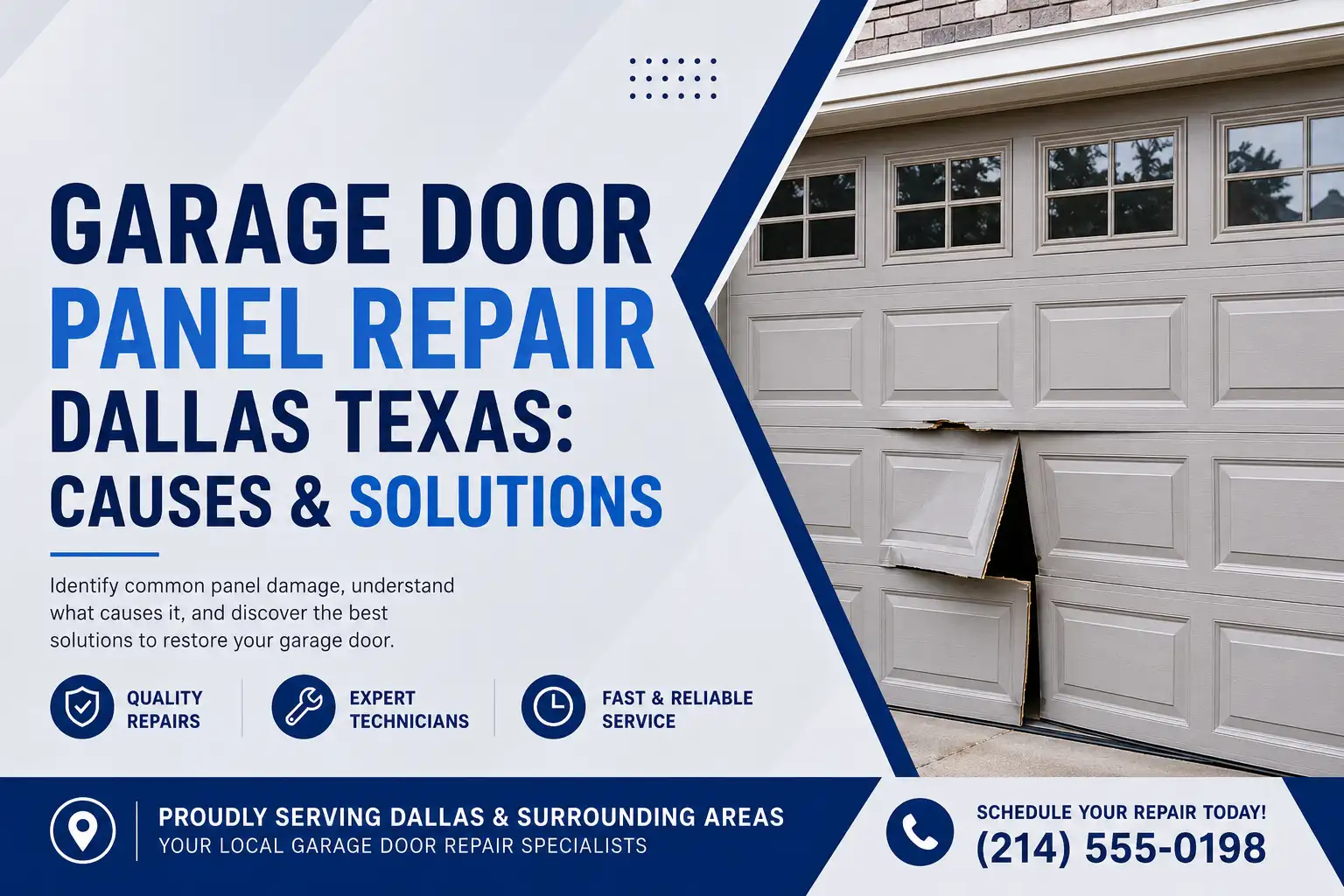 Top Reasons Homeowners Need Garage Door Panel Repair in Dallas Texas