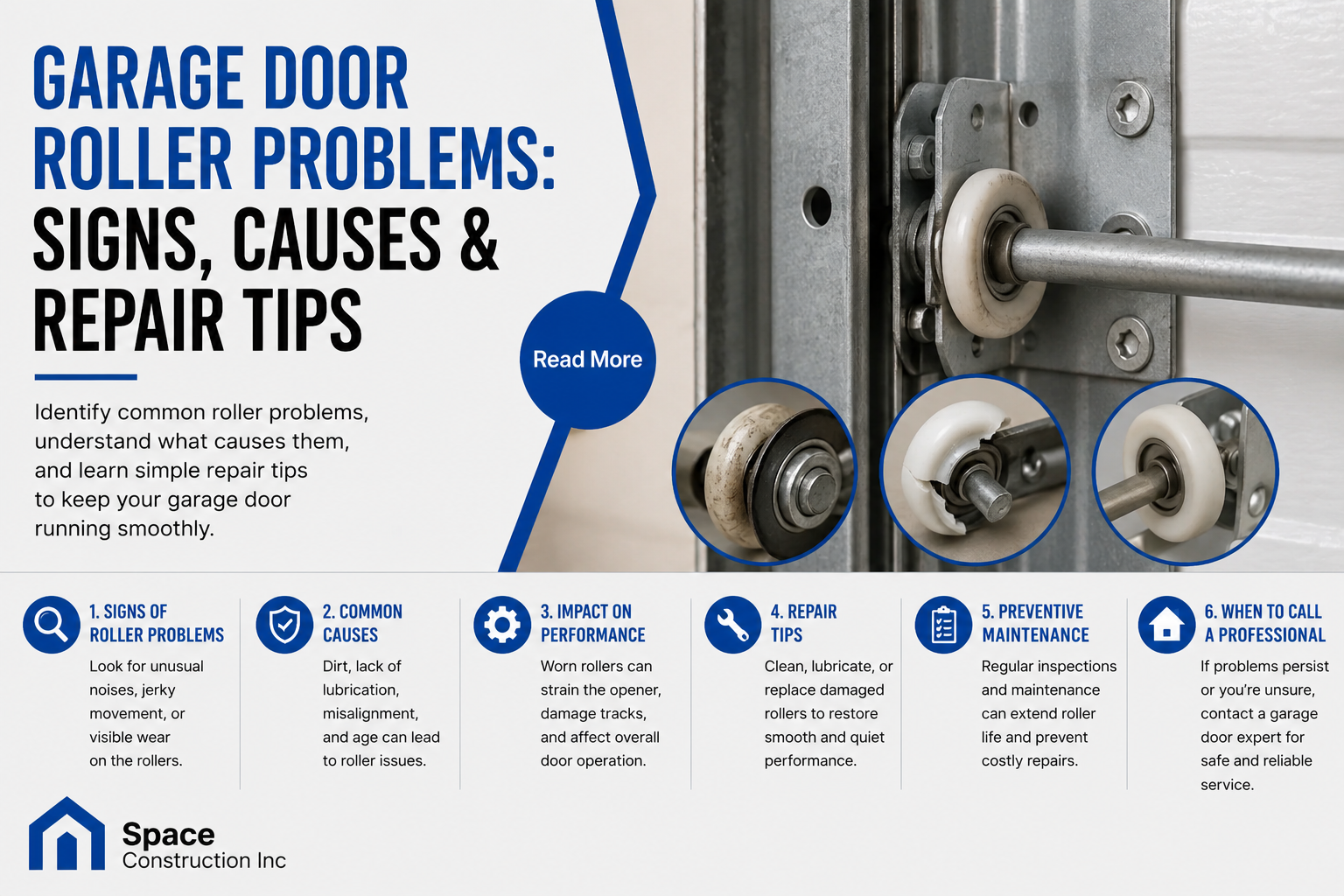 Common Garage Door Roller Problems and How to Spot Them Early