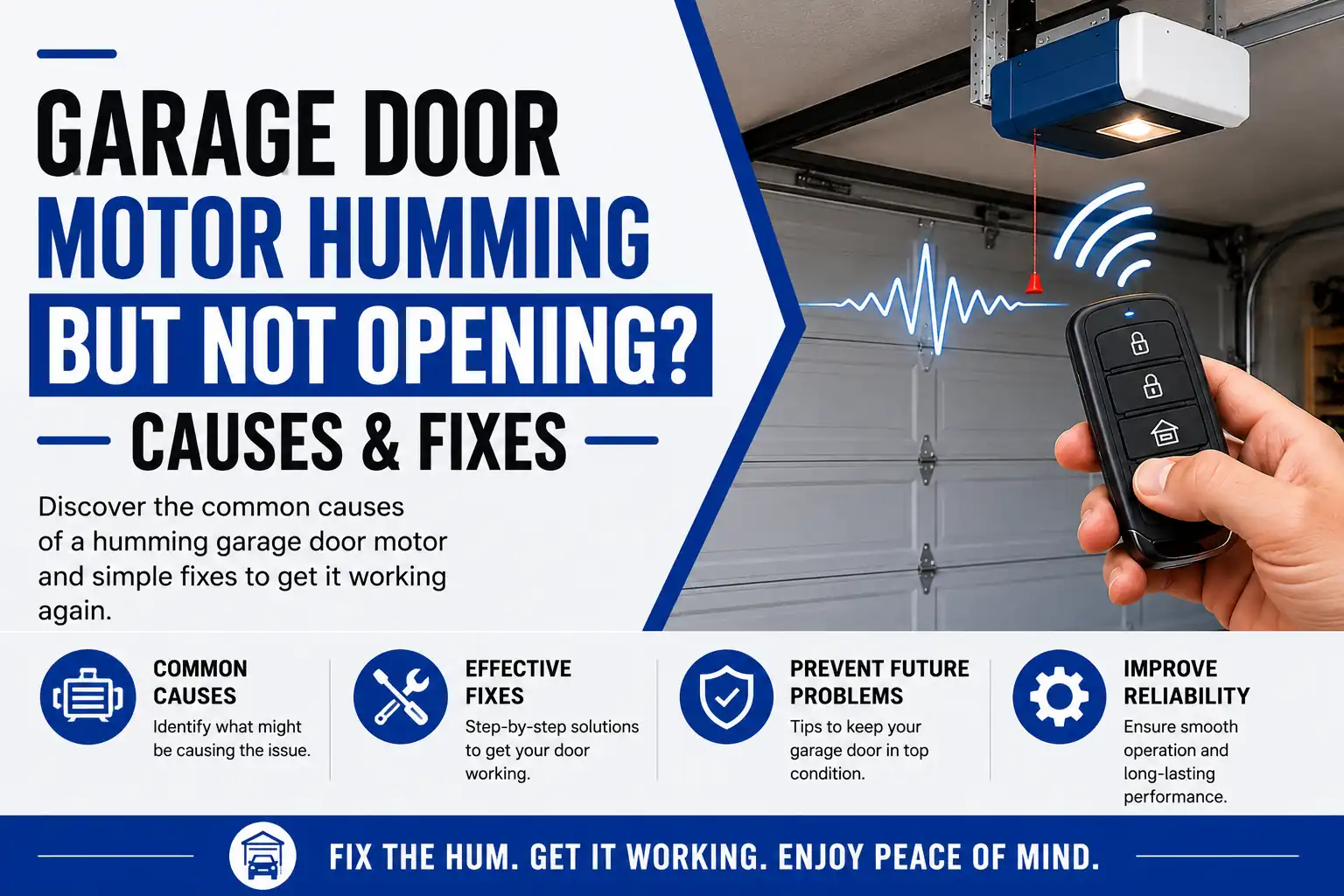 Garage Door Motor Humming but Not Opening? Common Causes and Easy Fixes You Should Know