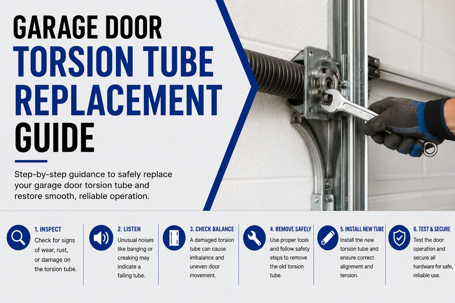 Garage Door Torsion Tube Replacement Guide: Signs, Steps, and Safety Tips for Reliable Garage Doors