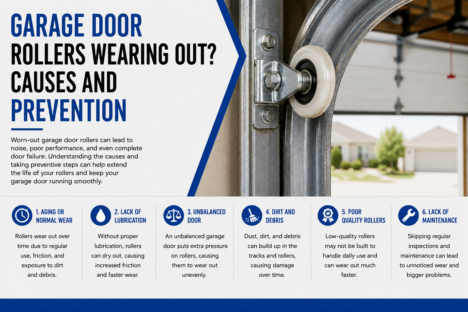 What Causes Garage Door Rollers to Wear Out Quickly?