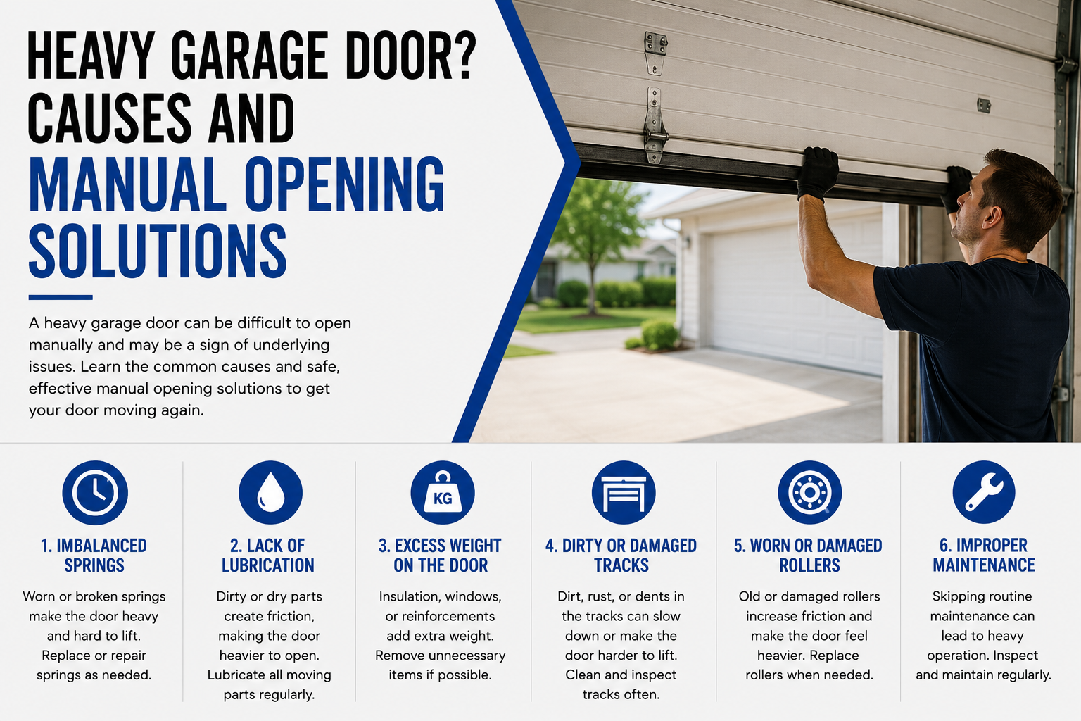 Why Your Garage Door Feels Heavy When Opening Manually